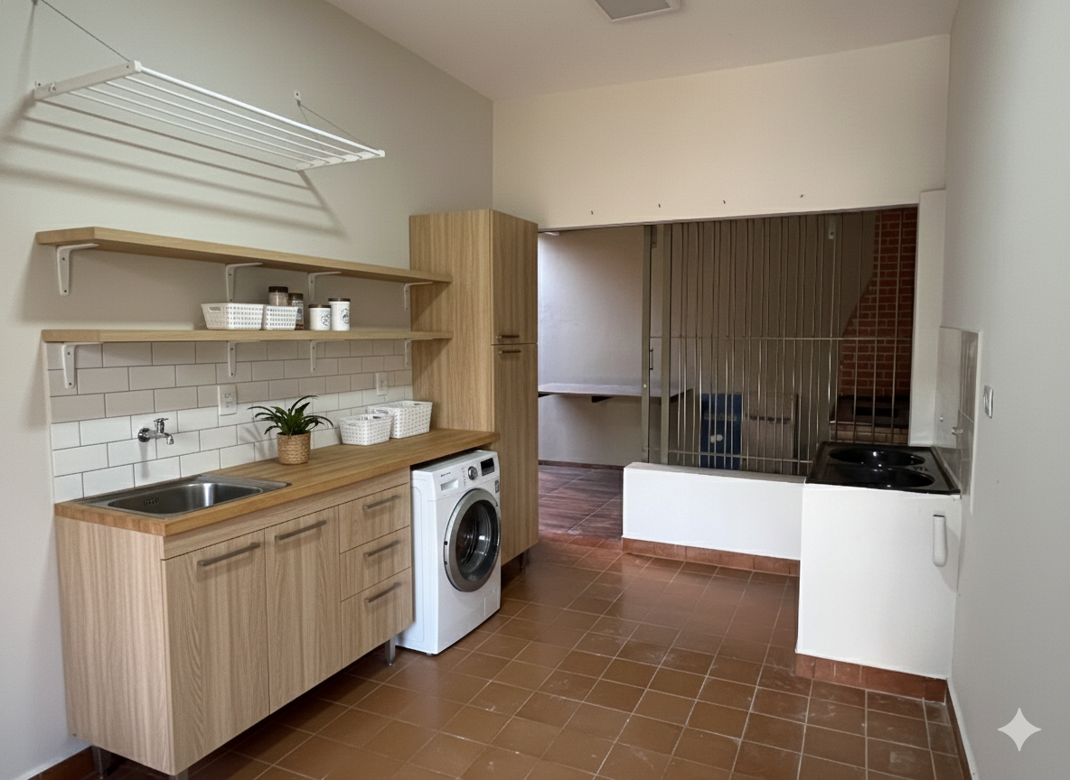 Área de serviço decorada