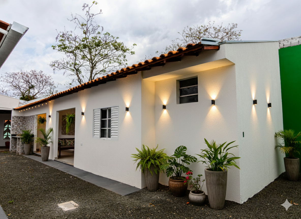 Fachada da segunda casa decorada