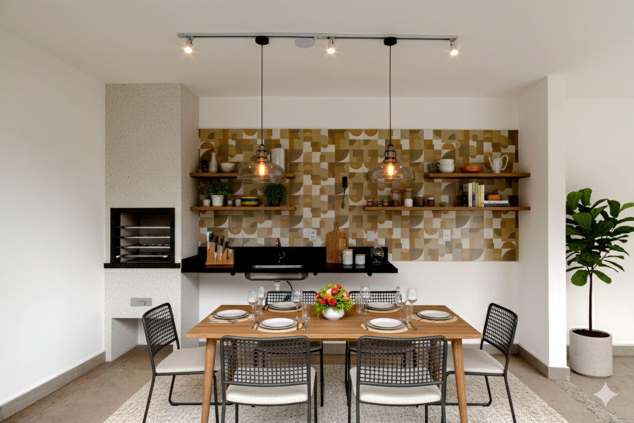 Sala de jantar e área gourmet