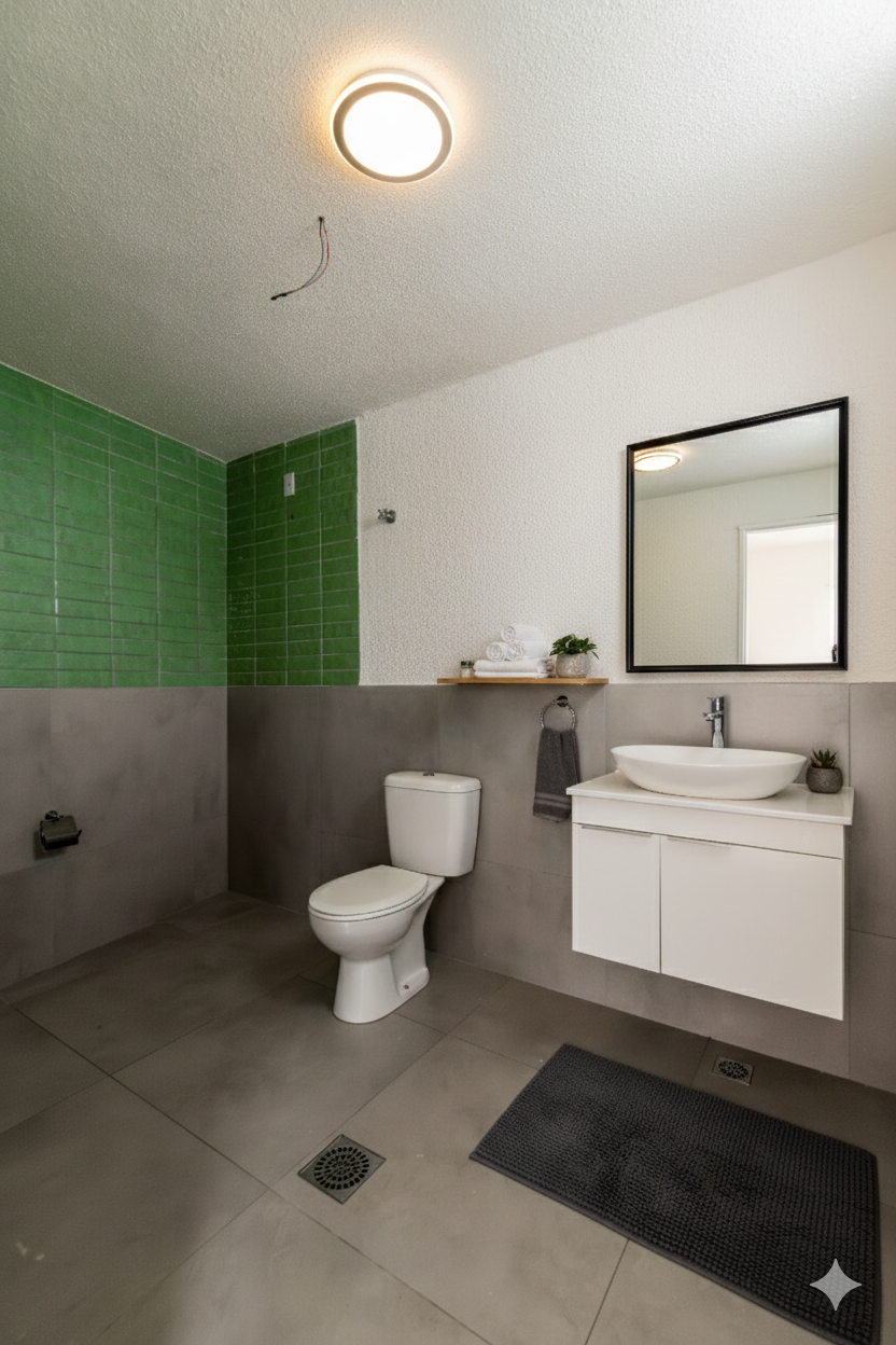 Banheiro social decorado