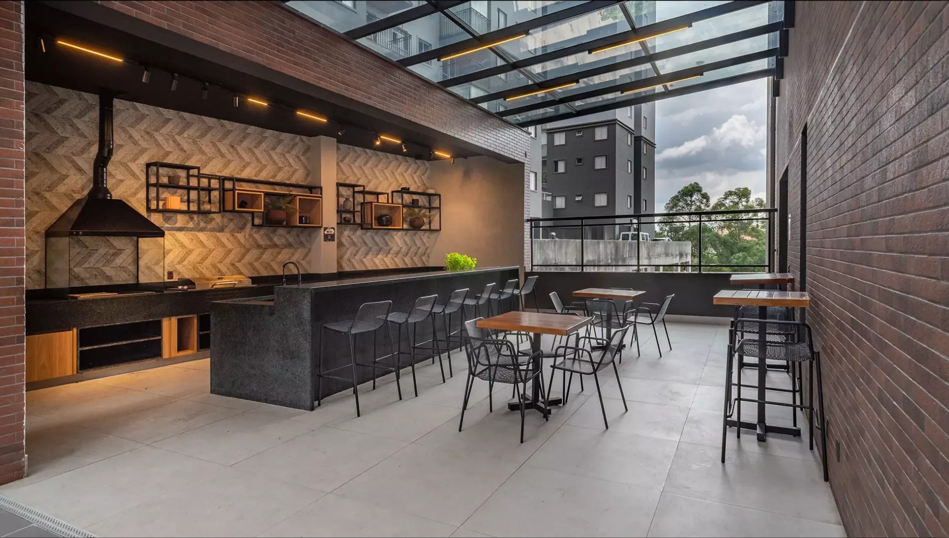 Churrasqueira gourmet do condomínio